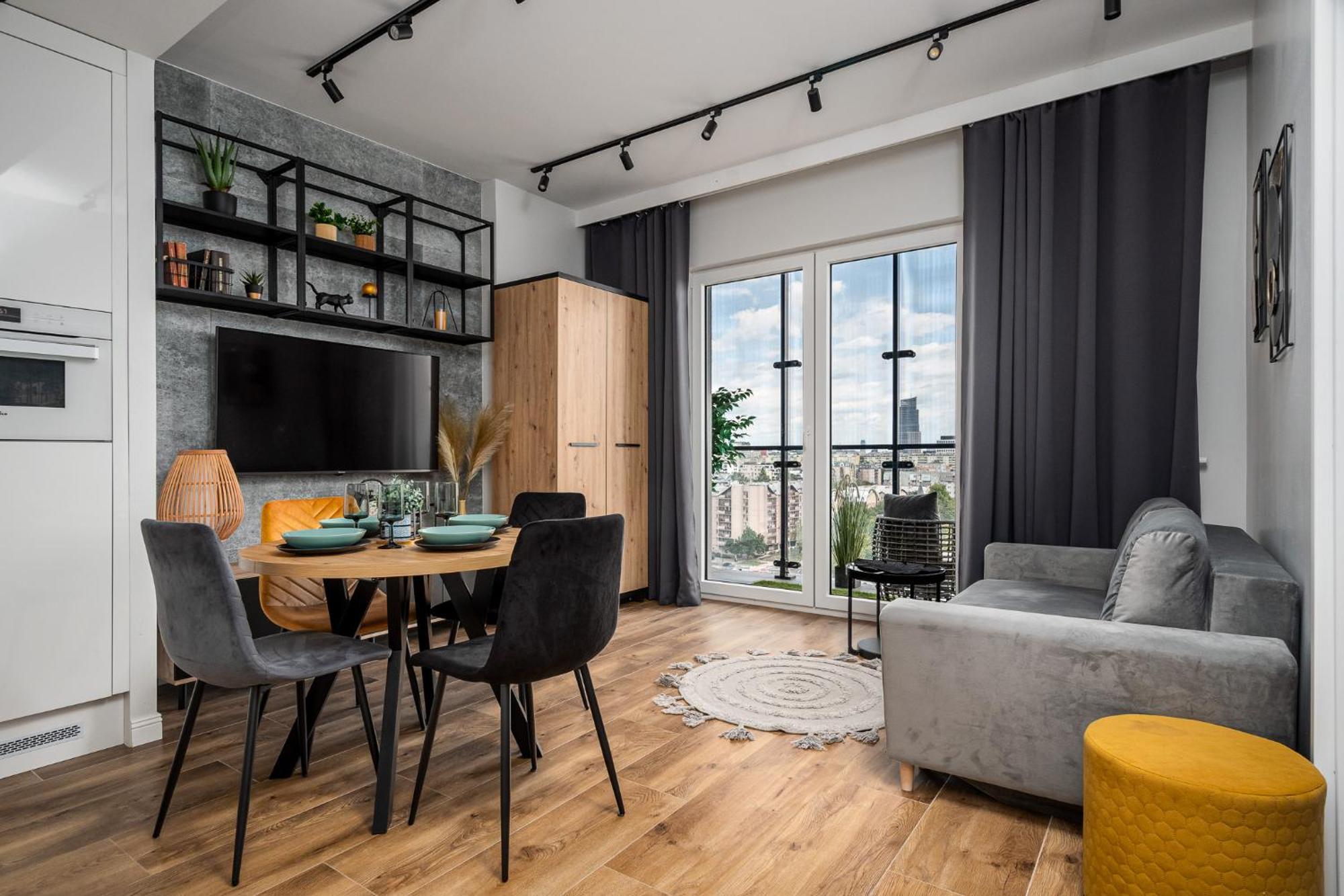 Wola Tower Deluxe Separate Bedroom With Free Garage - By Perfect Apart Warsaw Exterior photo