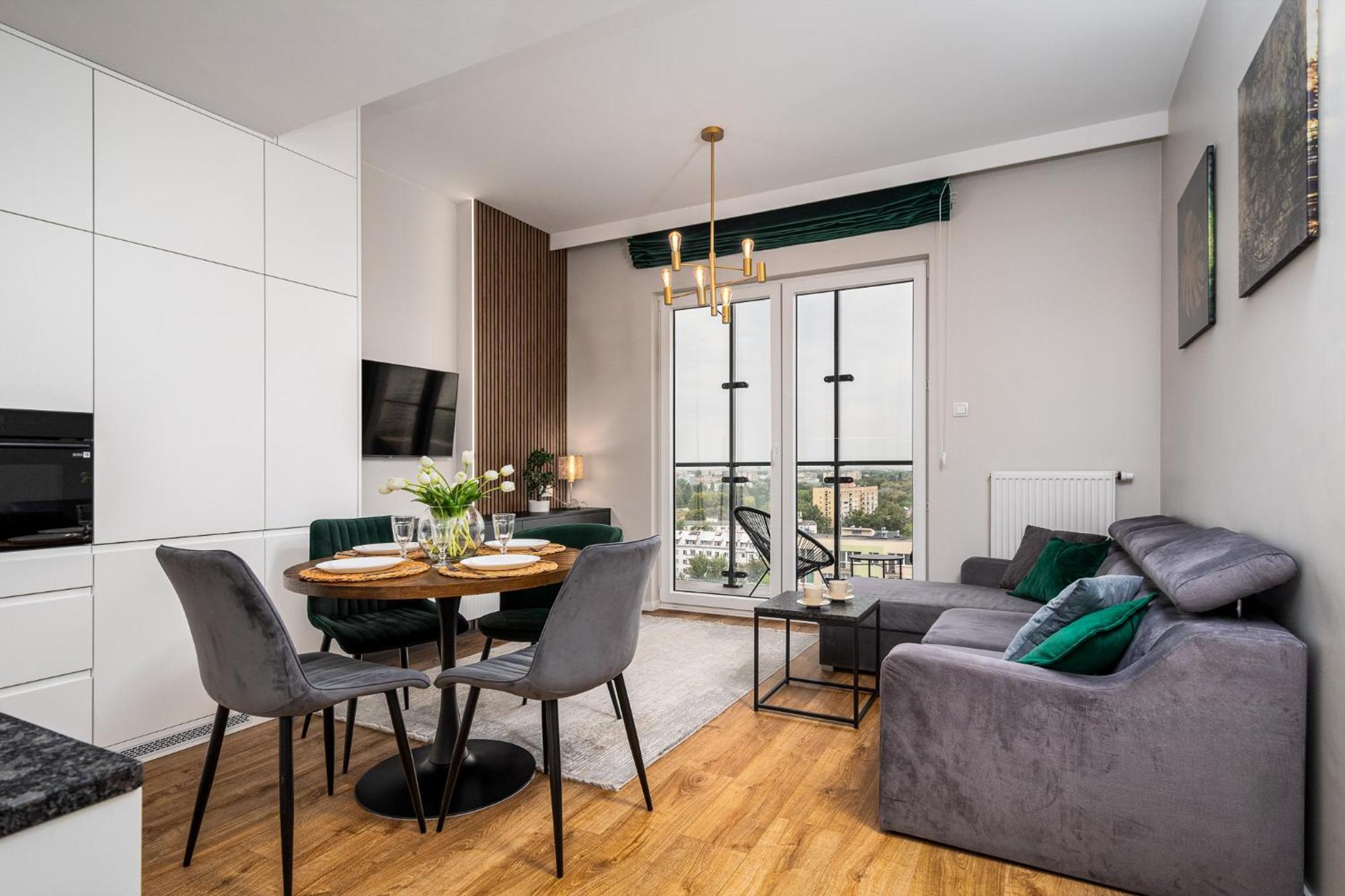Wola Tower Deluxe Separate Bedroom With Free Garage - By Perfect Apart Warsaw Exterior photo